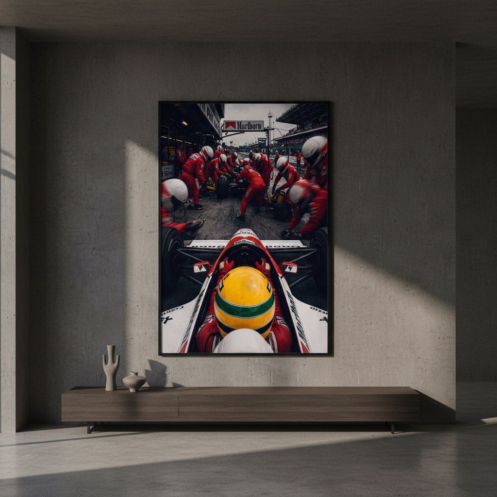 F1 Poster Concrete Wall Square