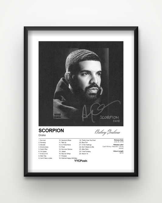 Drake — Scorpion Framed Album Poster