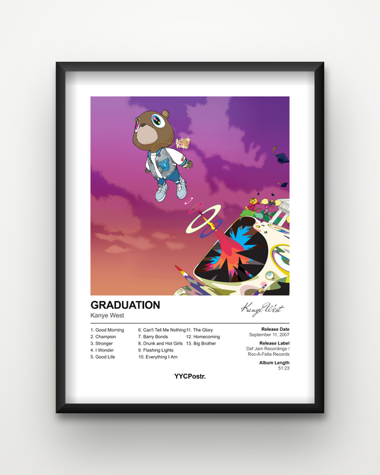 Kanye West — Graduation Framed Album Poster