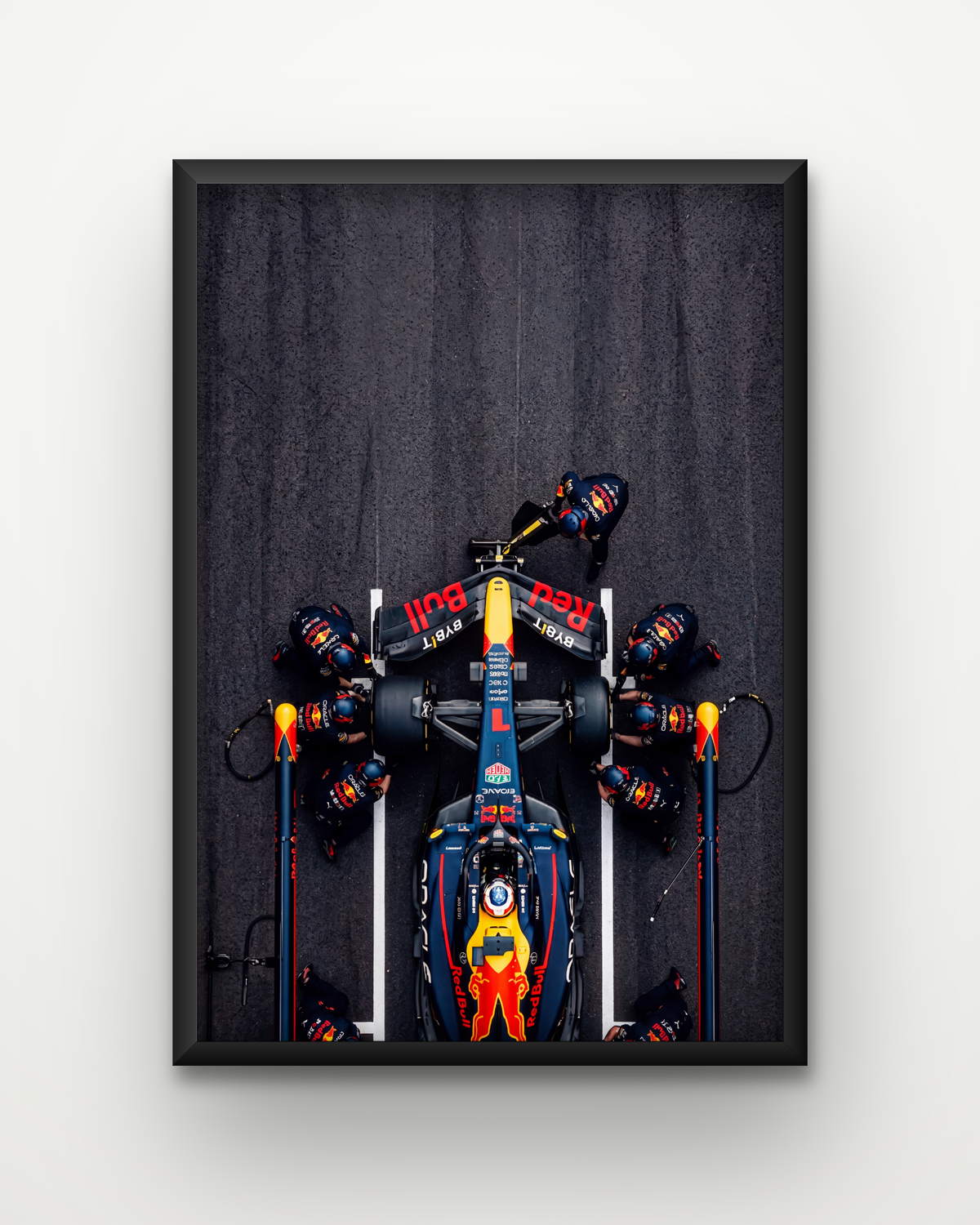 Red Bull – Overhead Pit Stop Framed Poster